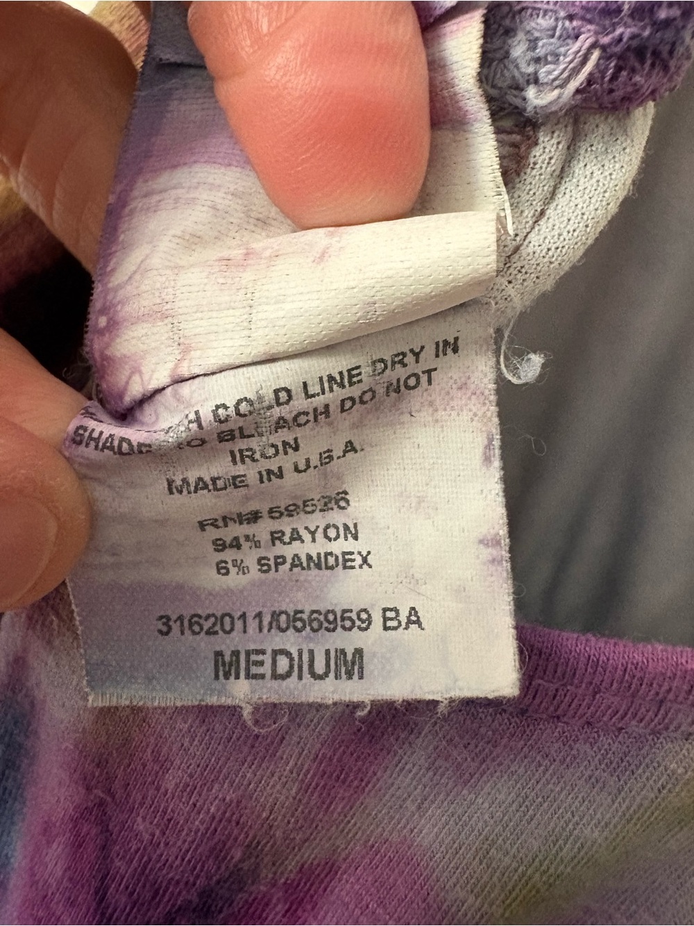 Lucky Brand Tie-Dye Maxi Dress in Purple, Blue & Olive - Picture 3 of 6